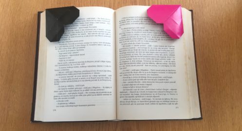 Zakładka do książki – serduszko Origami